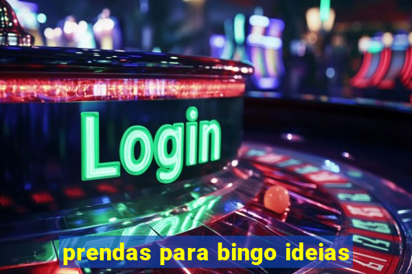 prendas para bingo ideias