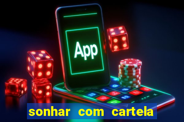 sonhar com cartela de bingo