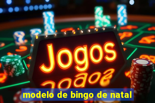 modelo de bingo de natal