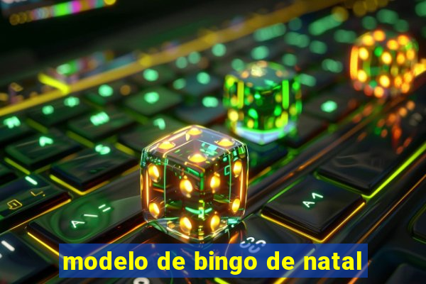 modelo de bingo de natal