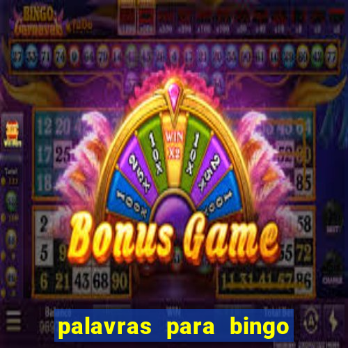 palavras para bingo cha de bebe