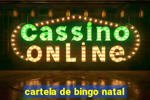 cartela de bingo natal