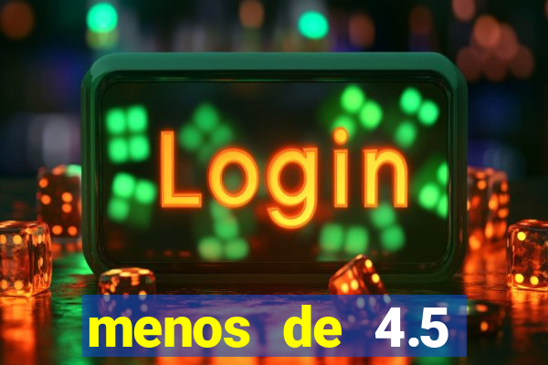 menos de 4.5 escanteios o que significa