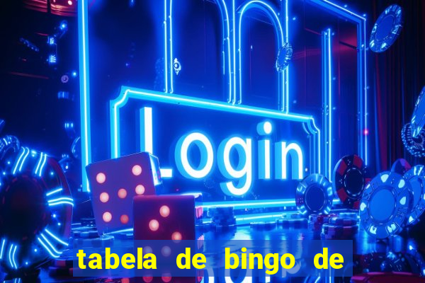 tabela de bingo de 1 a 100